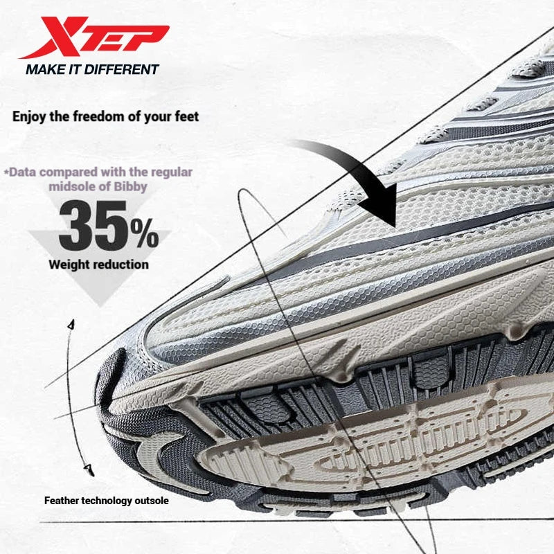 Xtep Little Basque 2 Men’s Vintage Sneakers – Breathable, Durable, Non-Slip