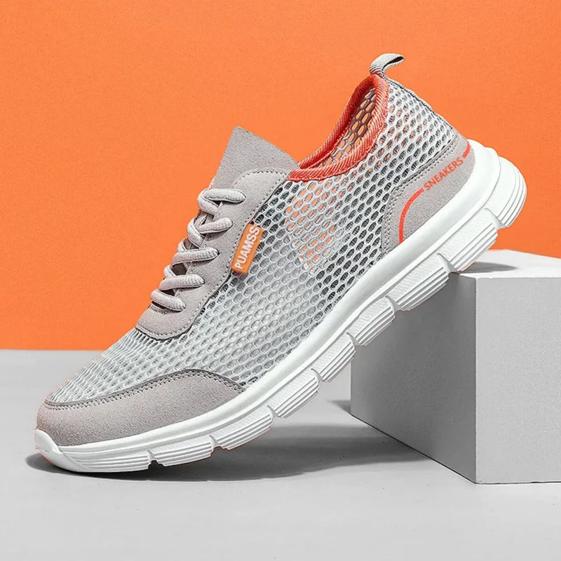 Men’s Lightweight Mesh Sneakers – Breathable Summer Running Sports Shoes